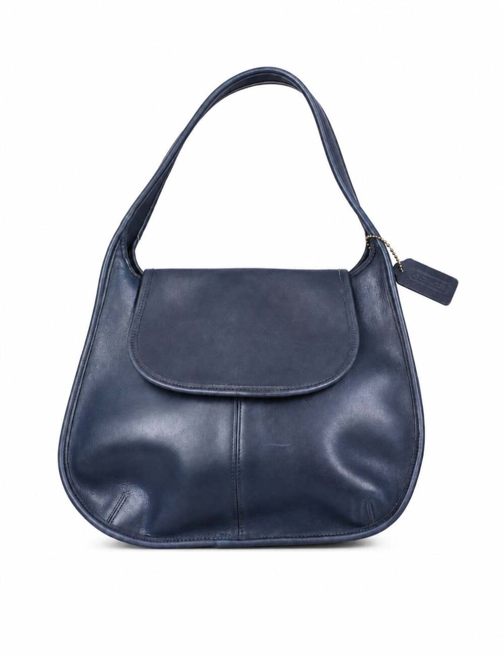 Vintage Coach 9029 Ergo Flap Navy Blue Leather Shoulder Bag USA  Authenticated